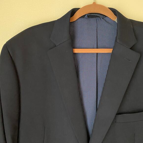 MICHAEL KORS Men's 48L Navy 2 Button Blazer Sports Coat Lined Preppy Career - Picture 10 of 11
